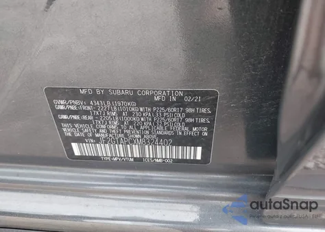 2021 Subaru Crosstrek Premium from USA, damaged, VIN JF2GTAPCXM8324402